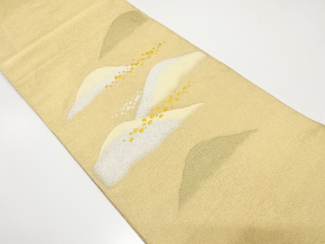 アンティーク　綴れ　遠山に箔散らし模様織り出し袋帯（材料）